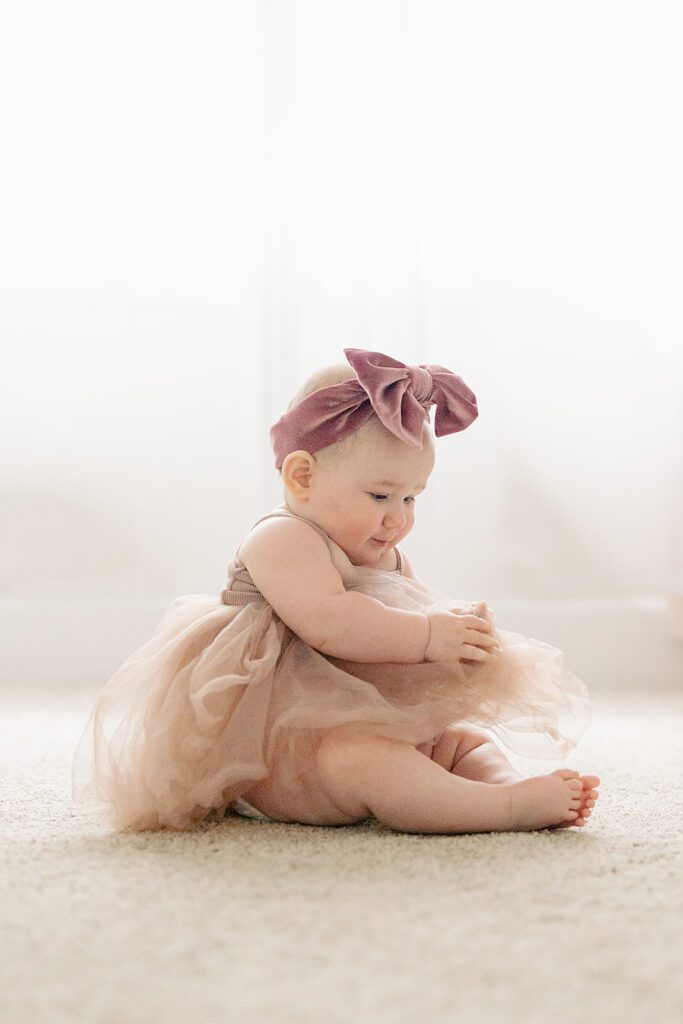 a baby in a tutu