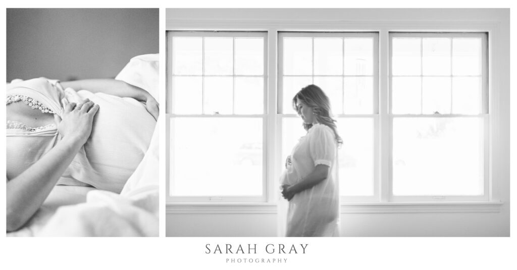 Creating Comfort: 5 Ways That I Help Expecting Moms Feel Beautiful and Relaxed 3 Intimate portrait of expecting mother's hands on her baby bump with ring detail. Tallahassee Maternity Photographer, Sarah Gray